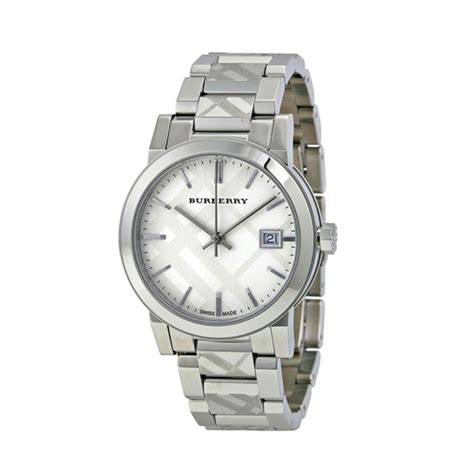 burberry ladies silver-tone swiss watch|Burberry Luxury Ladies Watches .